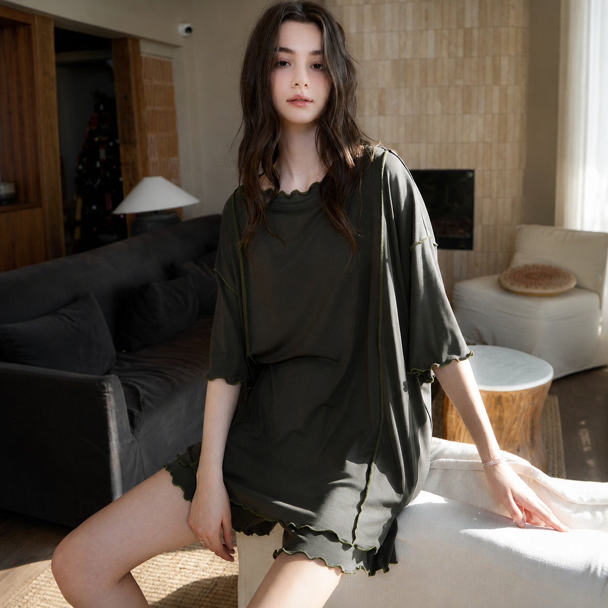Linen-Like Lyocell Pajama Set