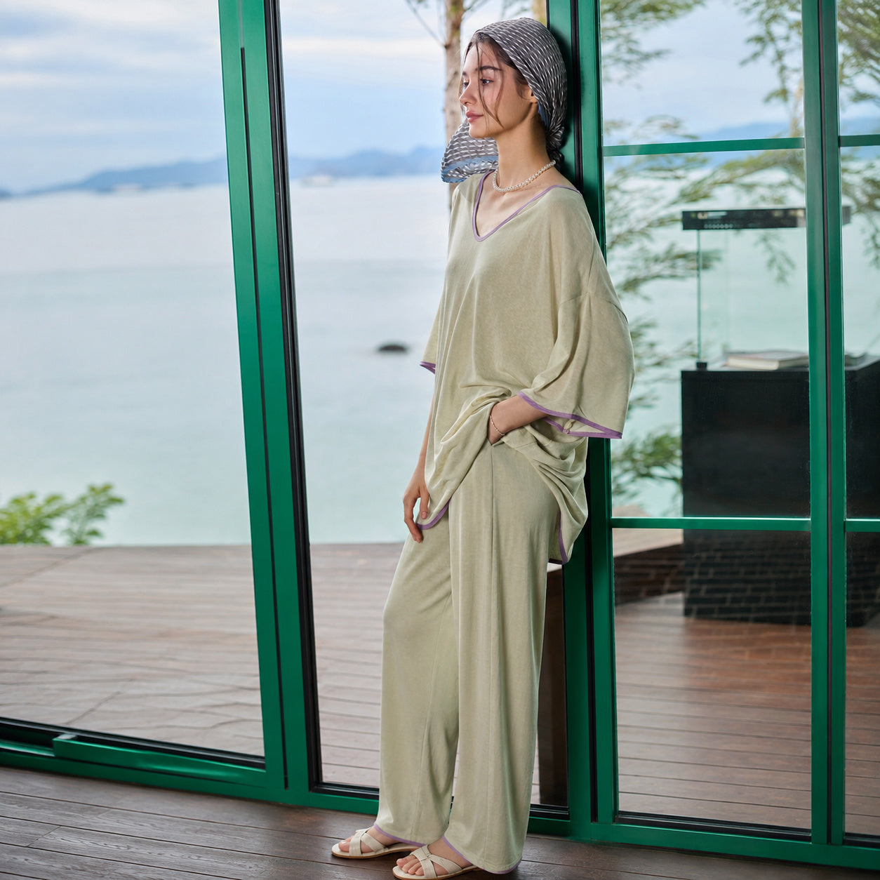Lyocell Pajama Set With Bra