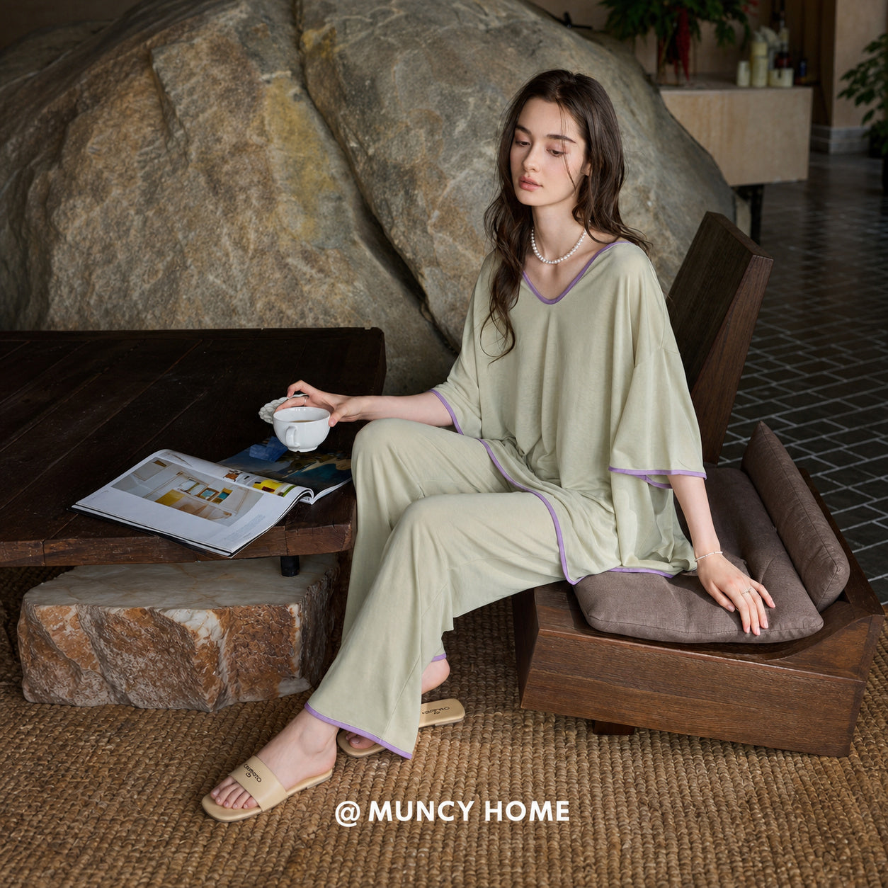 Lyocell Pajama Set With Bra