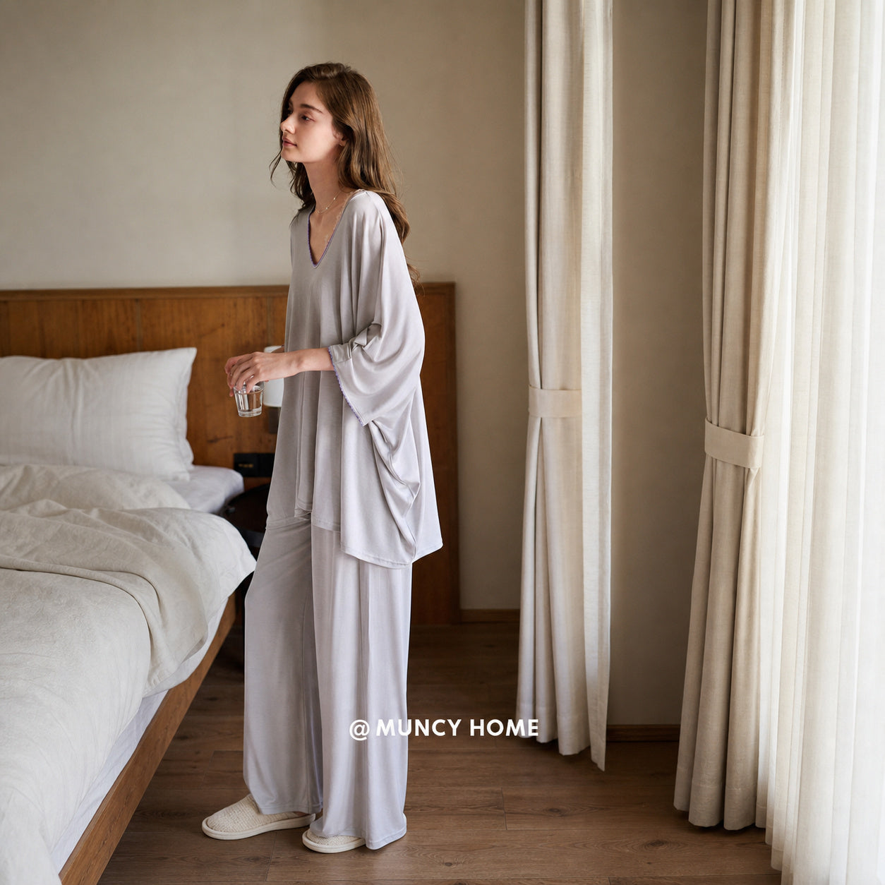 Linen-Like Capri Pajama Set