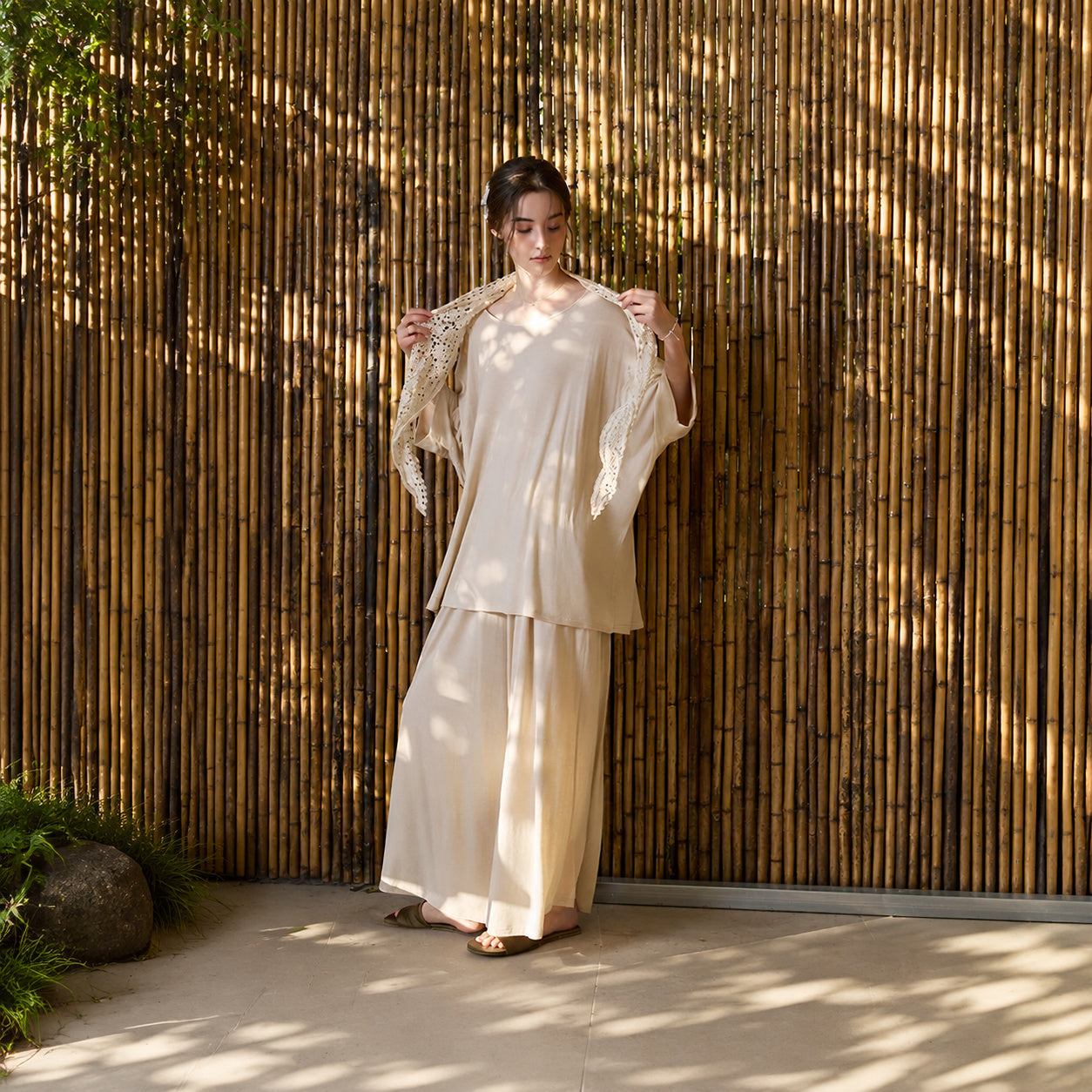 Loungewear Set With Wide Legs