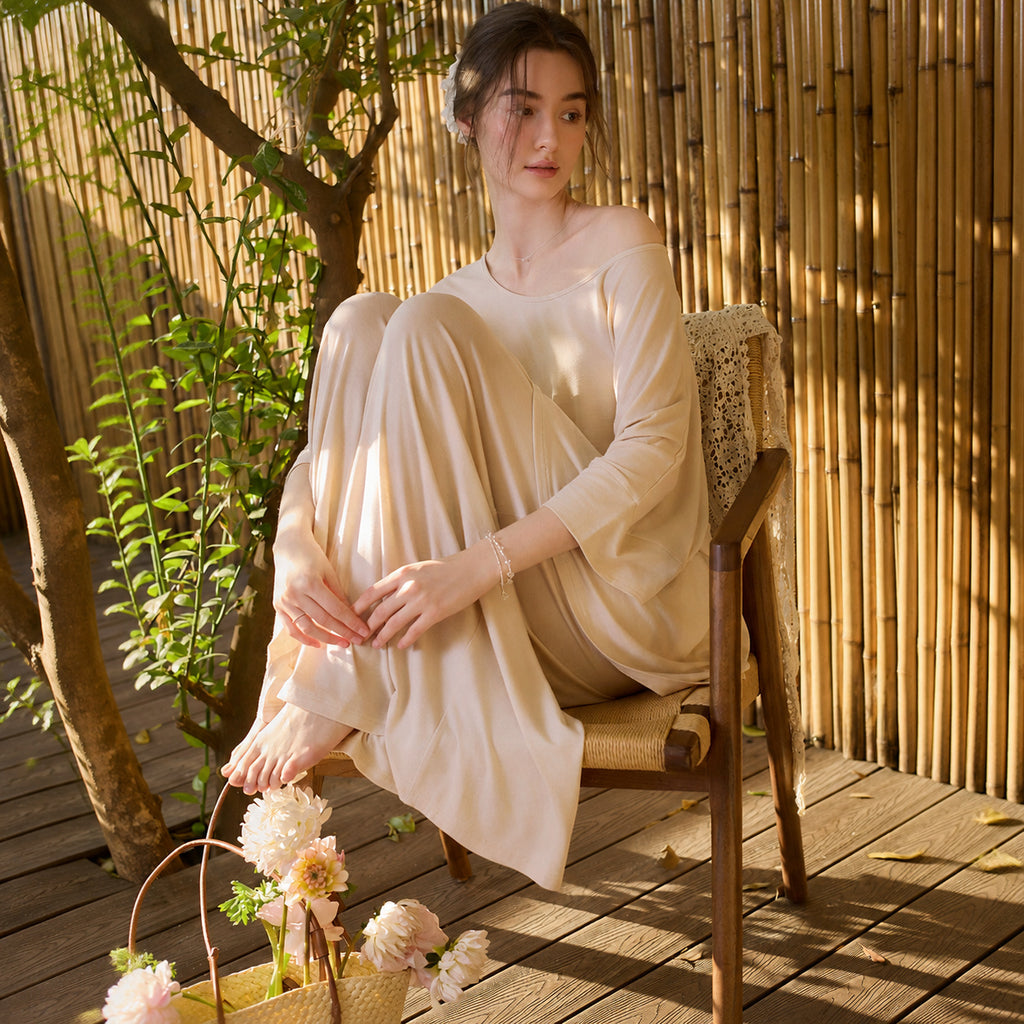 Loungewear Set With Wide Legs