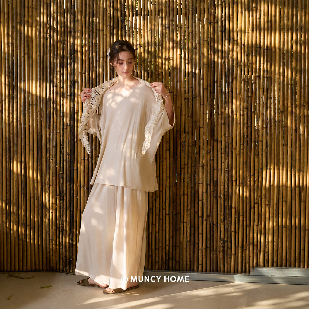 Loungewear Set With Wide Legs