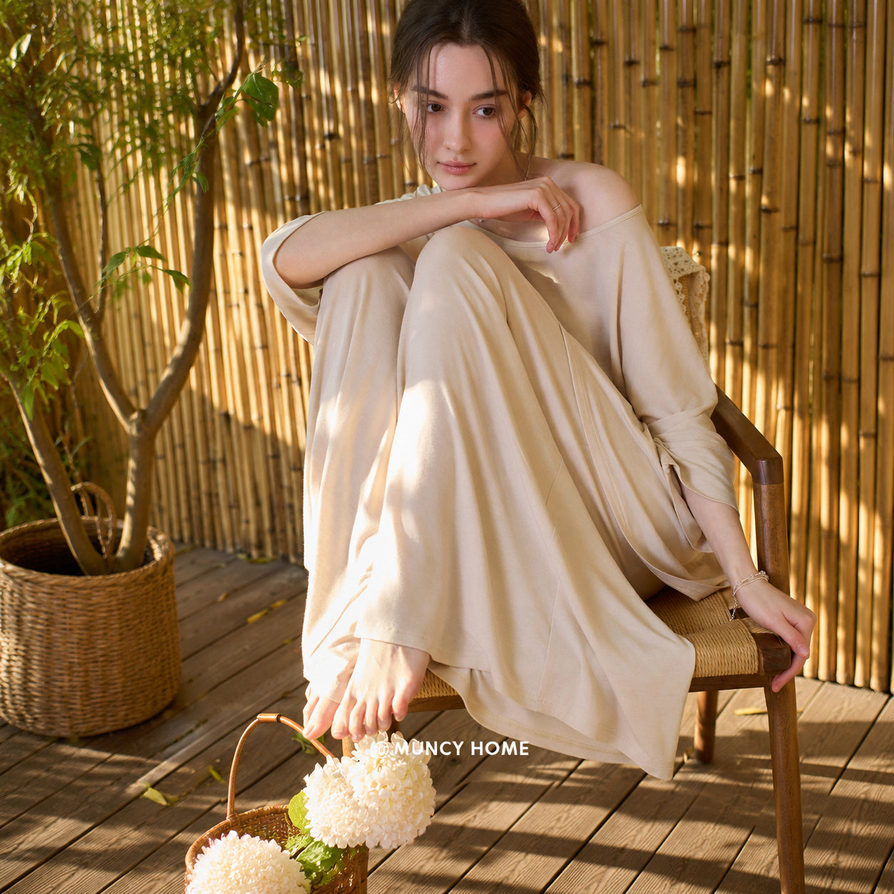 Loungewear Set With Wide Legs