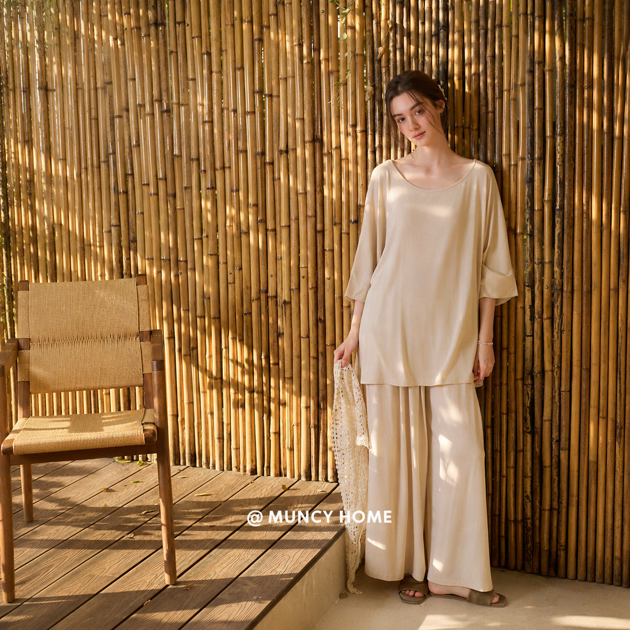 Loungewear Set With Wide Legs