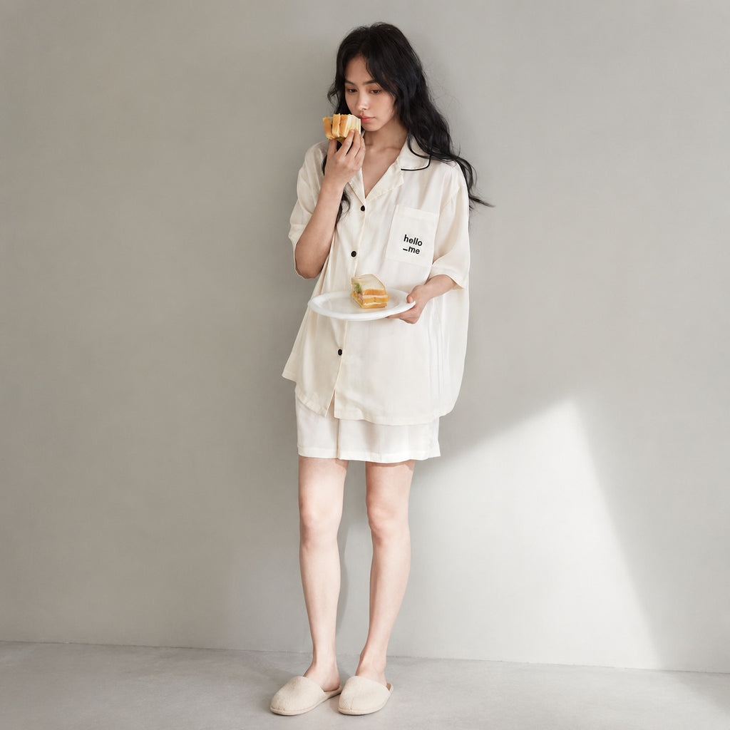 Ice Silk Couple Pajama Set