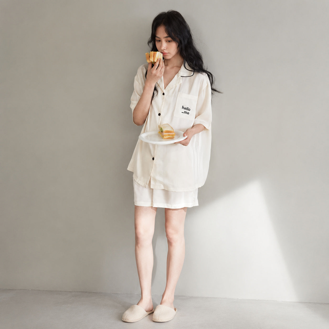 Ice Silk Couple Pajama Set