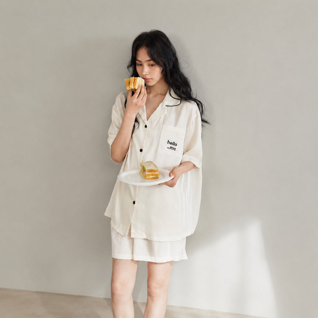 Ice Silk Couple Pajama Set