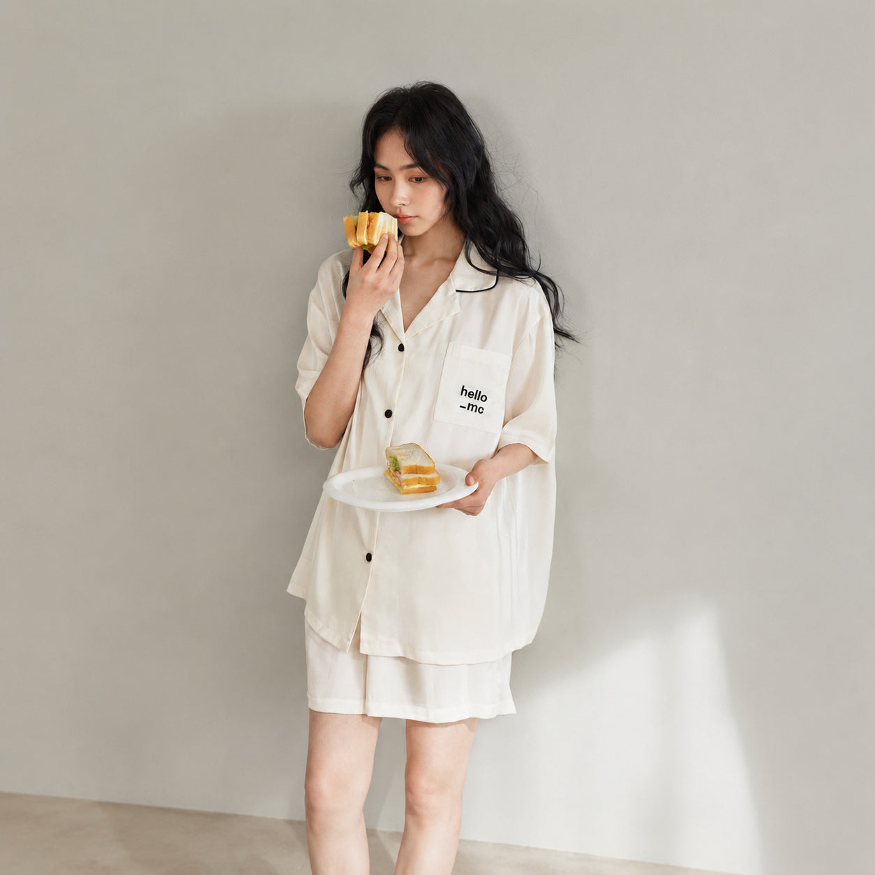 Ice Silk Couple Pajama Set