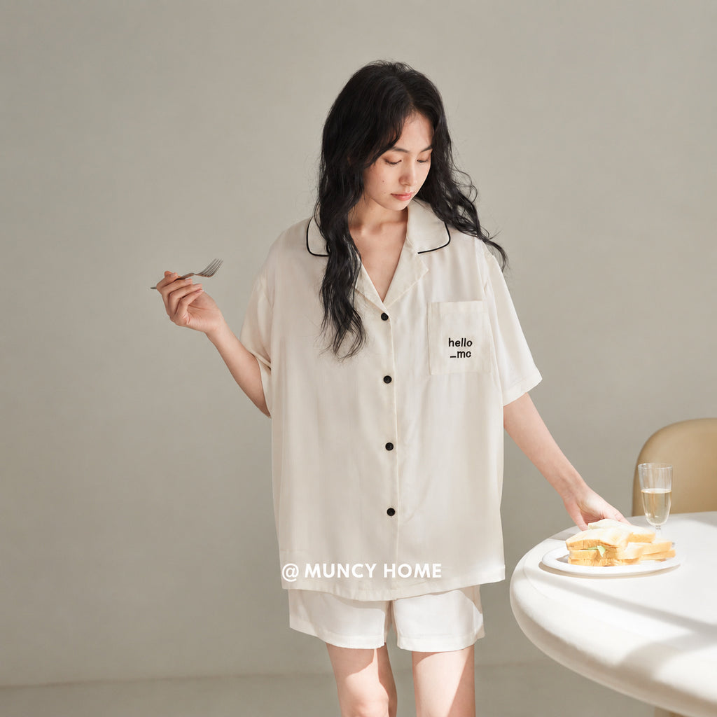 Ice Silk Couple Pajama Set