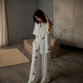 Ice Silk Cat Print Pajama