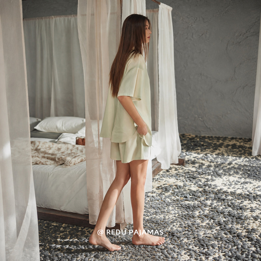 Cooling Ice Silk Sleep Short Set