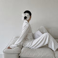 Striped Ice Silk Pajama Set