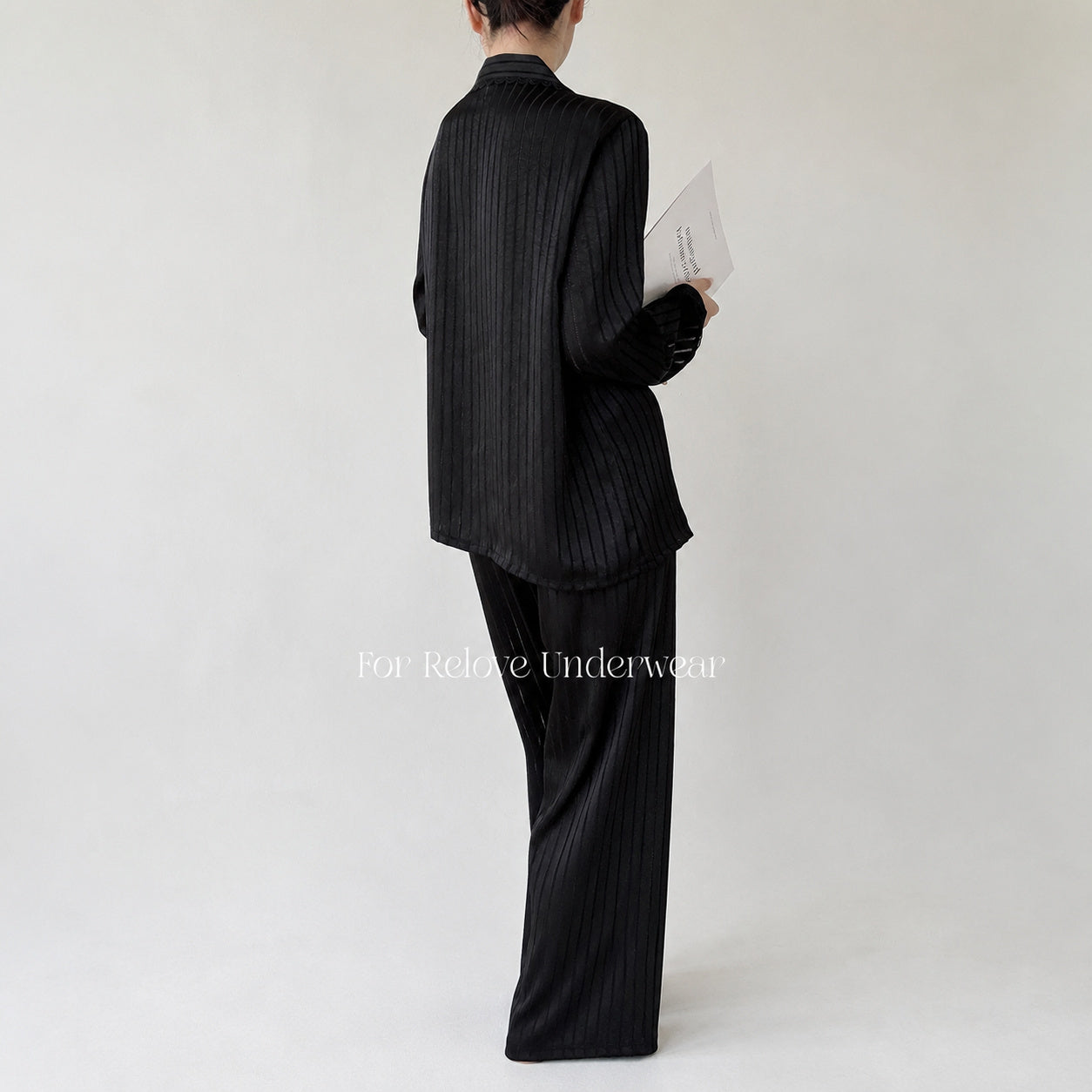 Striped Ice Silk Pajama Set