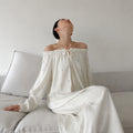 French Floral Ice Silk Nightgown