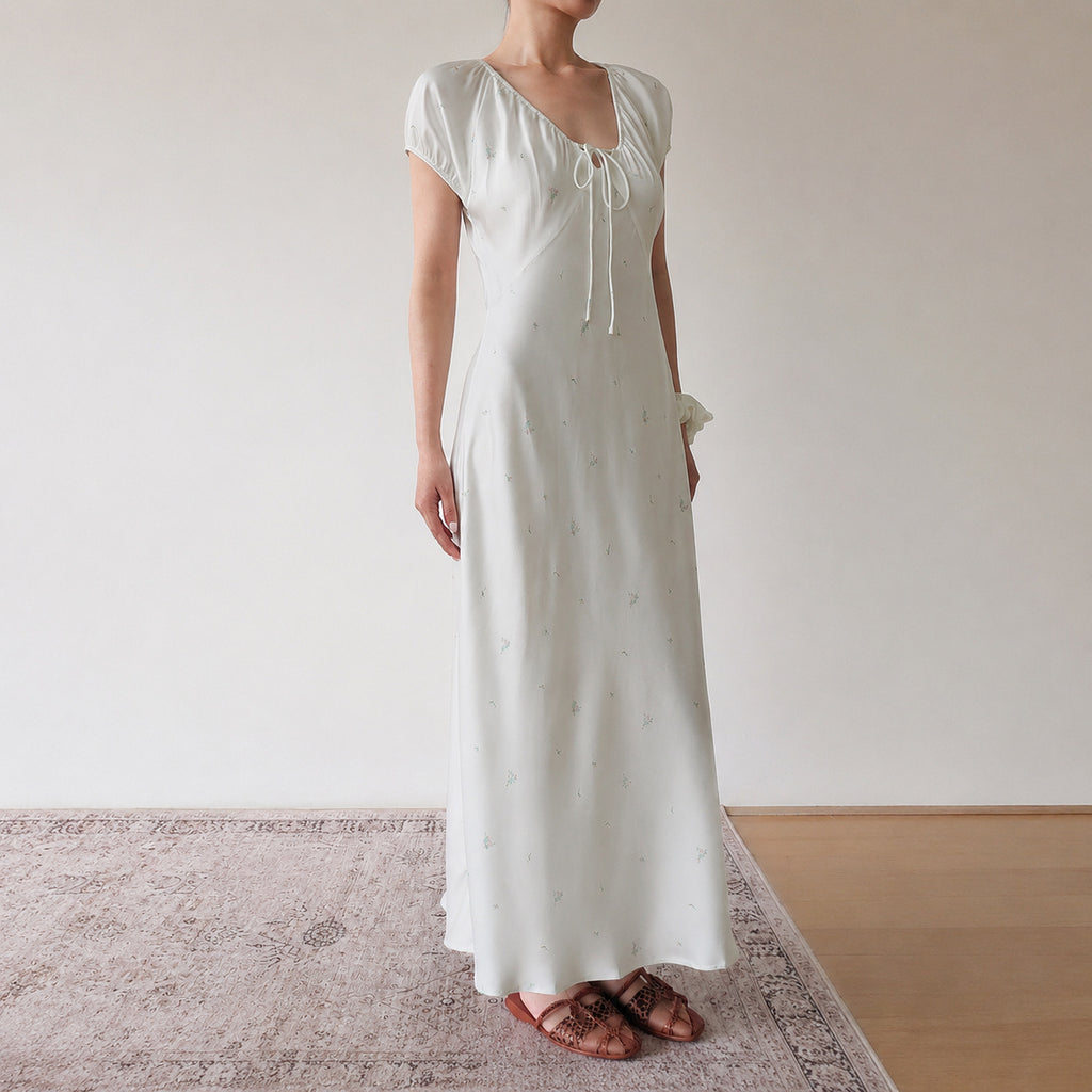 Ice Silk Floral Nightgown