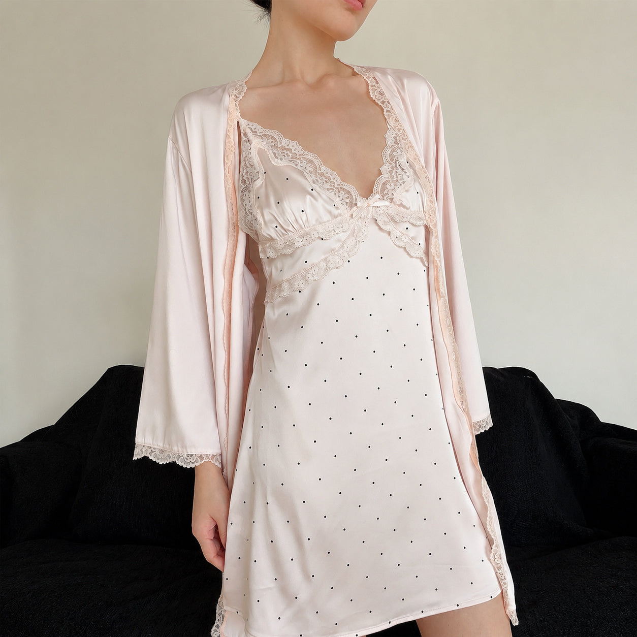 Pale Pink Polka Dot Camisole