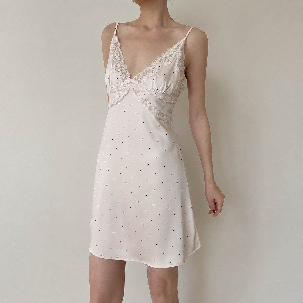 Pale Pink Polka Dot Camisole