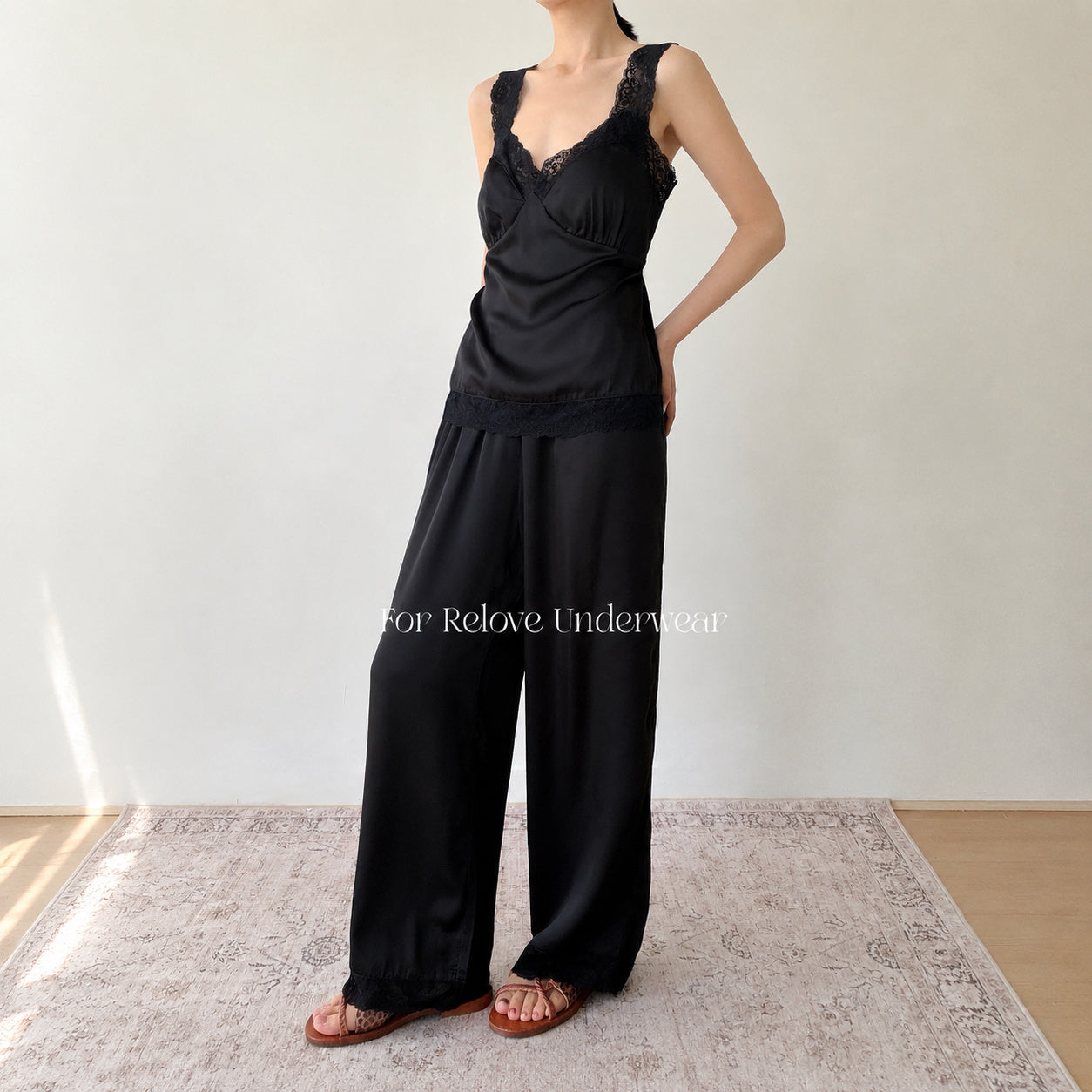Ice Silk Lace Sleep Set