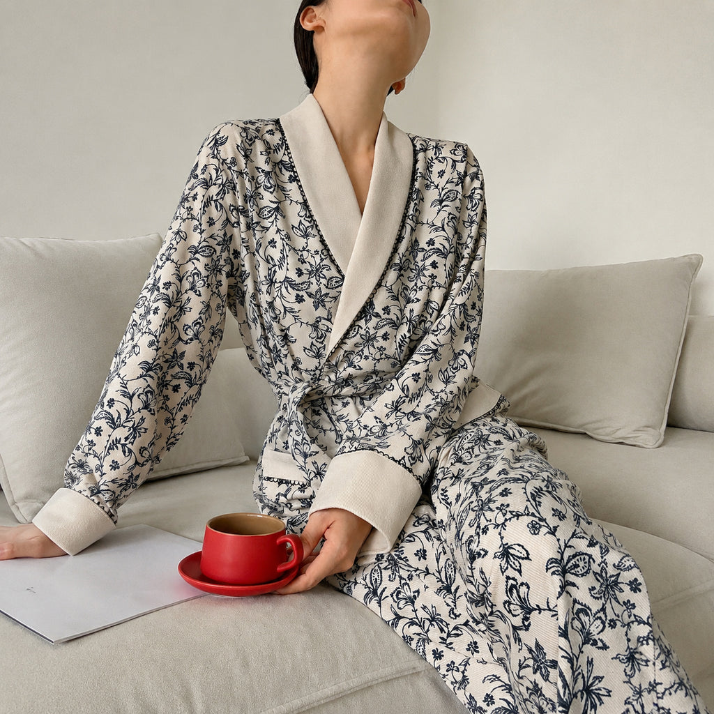 Vintage Floral Pajama Set