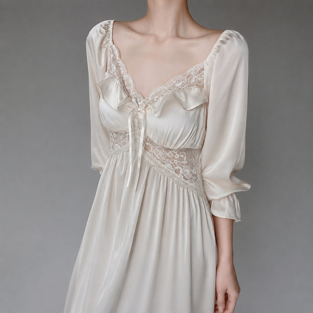 Silk Ice Long Sleeve Nightgown