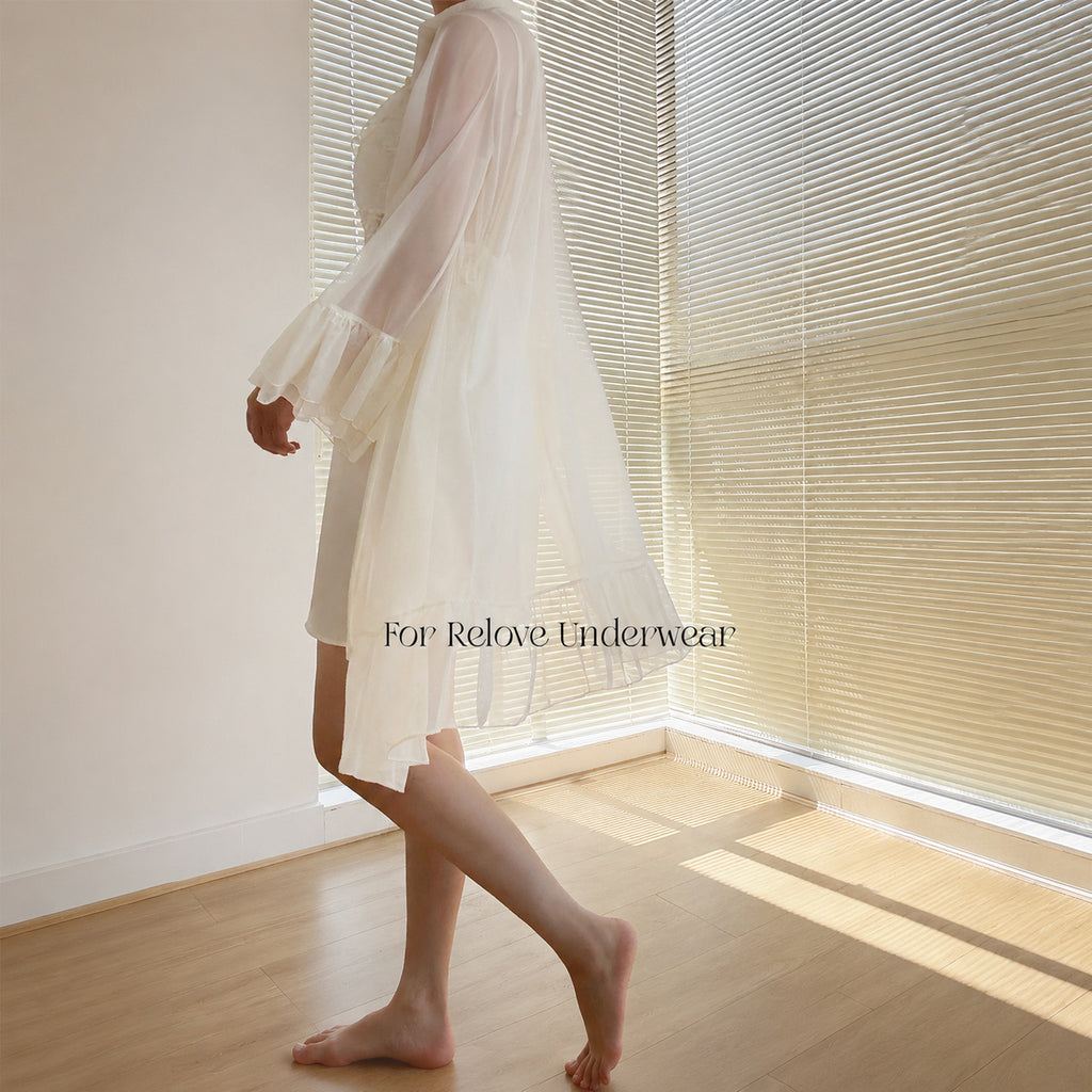 French Lace Silk Sleep Set
