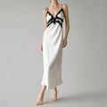 Lace Backless Silk Nightgown