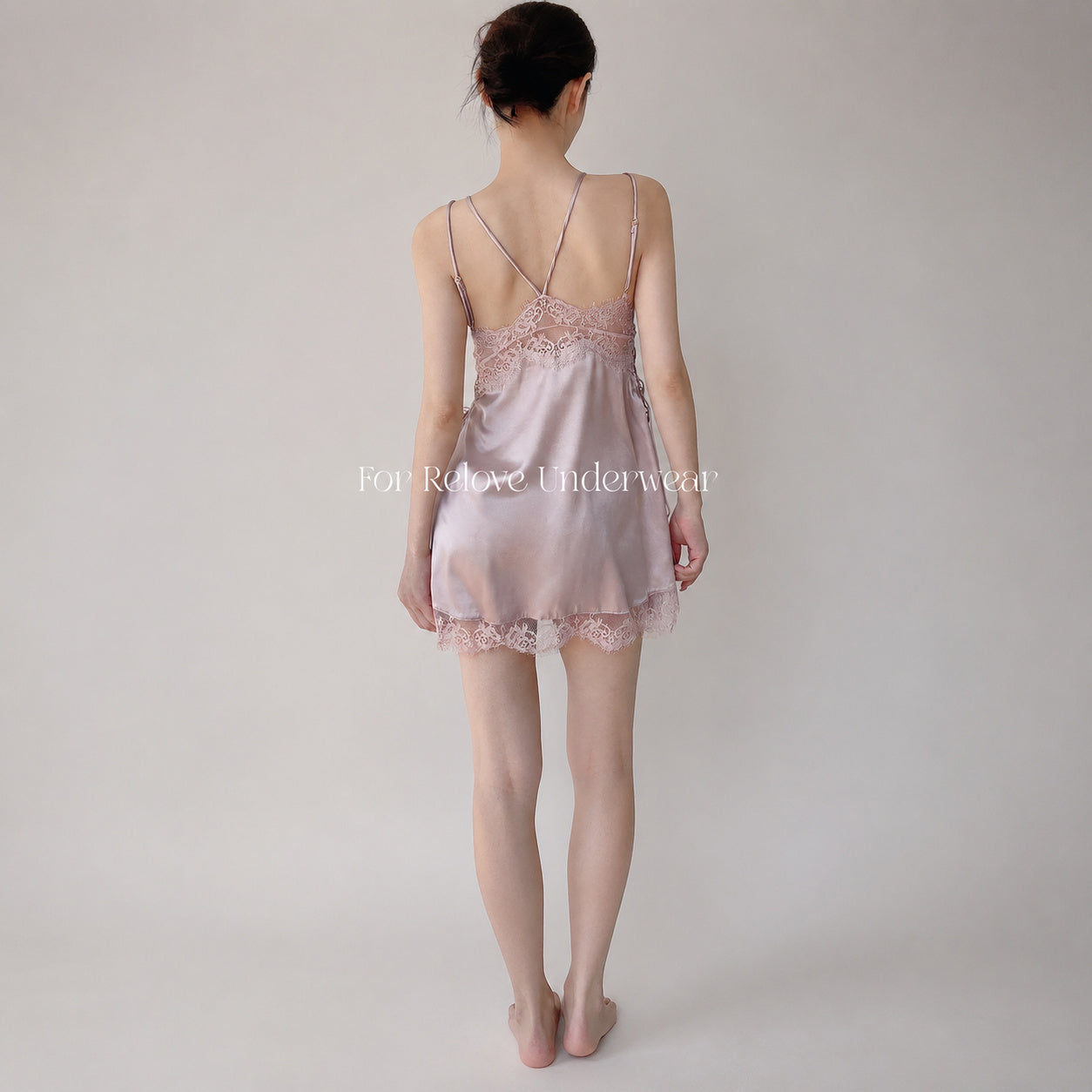 Silk V-Neck Lace Sleep Dress