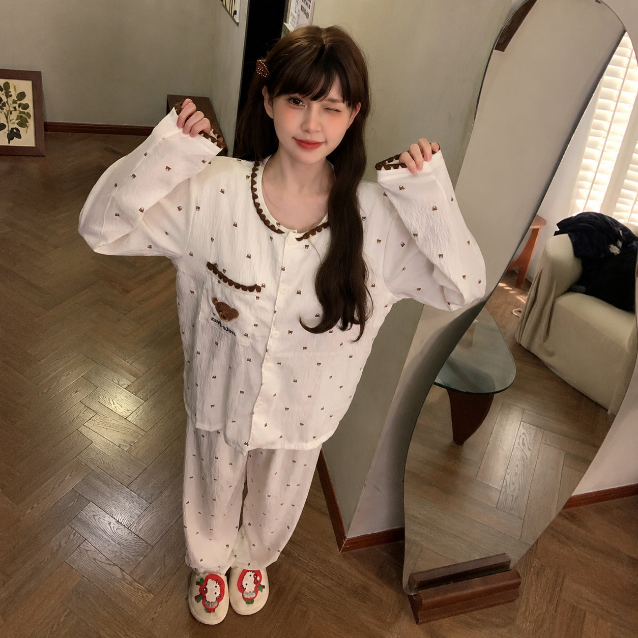 Cotton Dog Print Pajamas