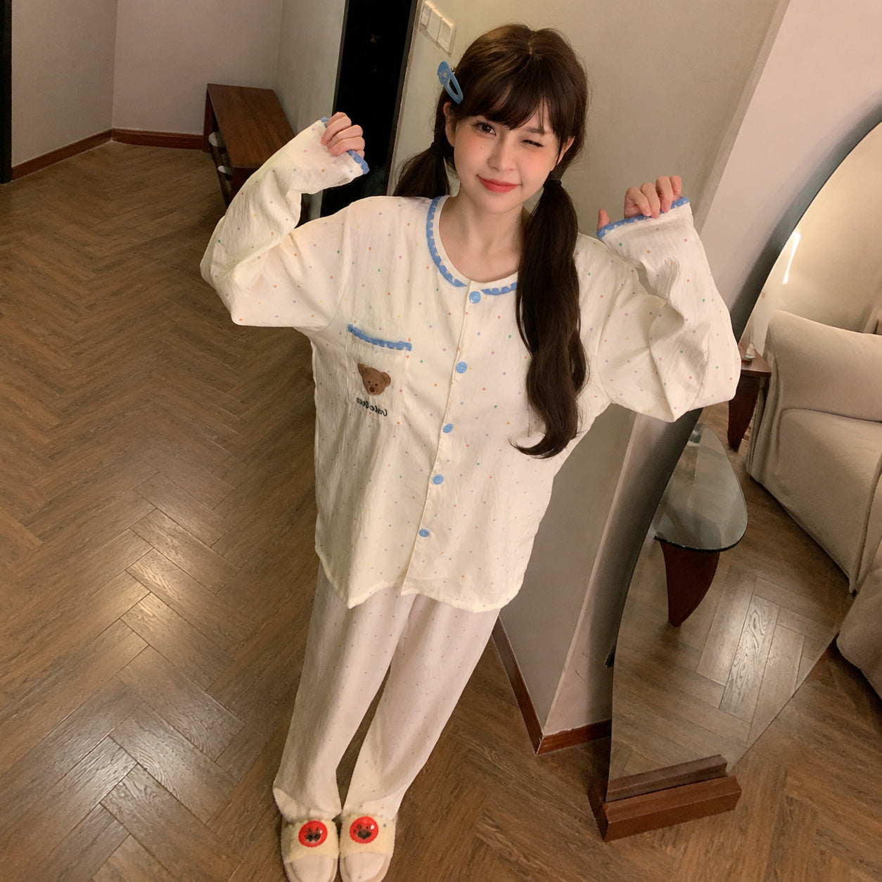 Cotton Dog Print Pajamas