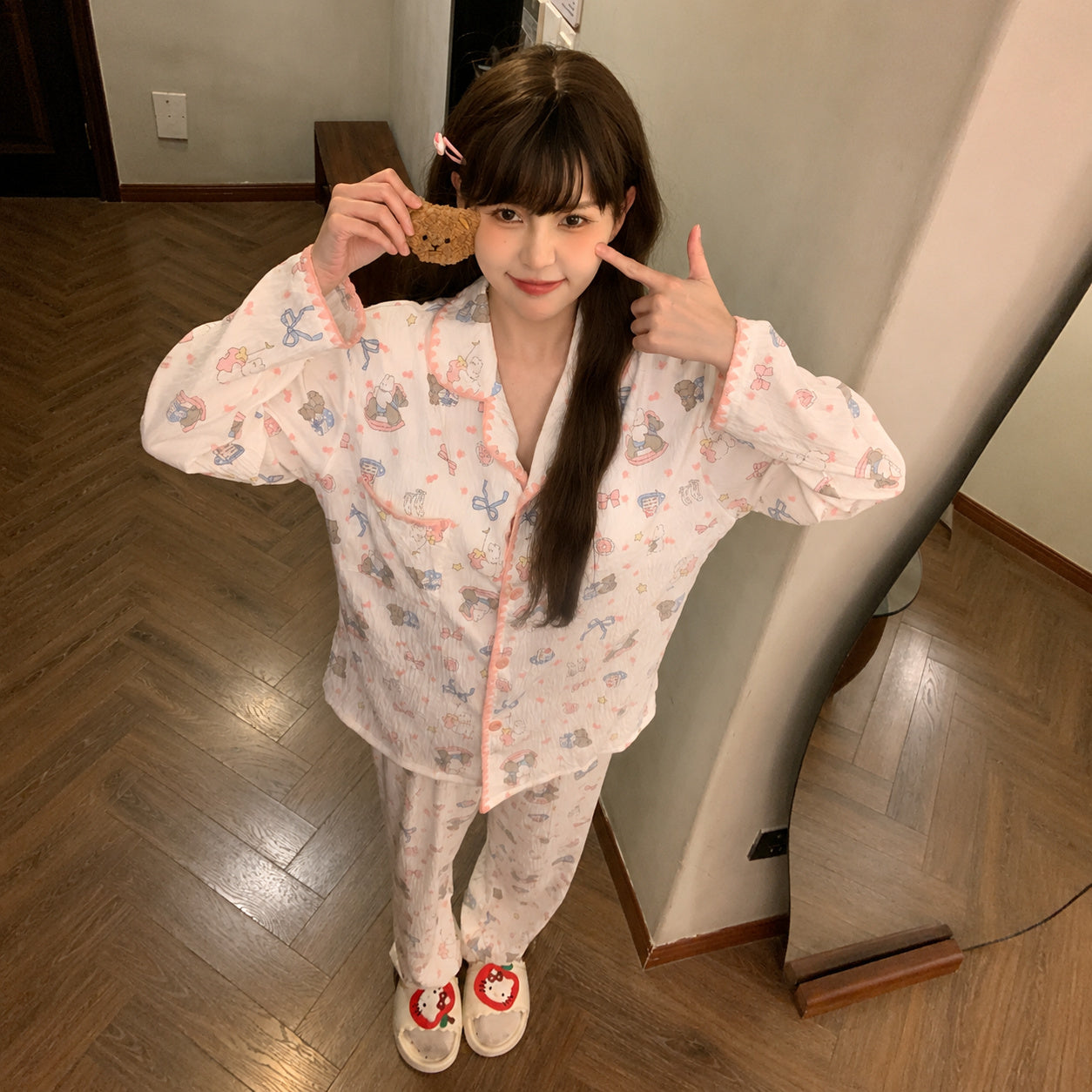 Cotton Dog Print Pajamas