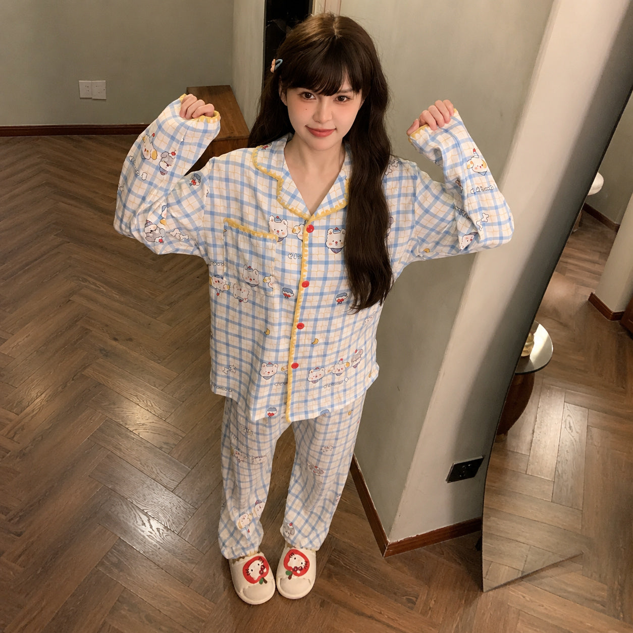 Cotton Dog Print Pajamas