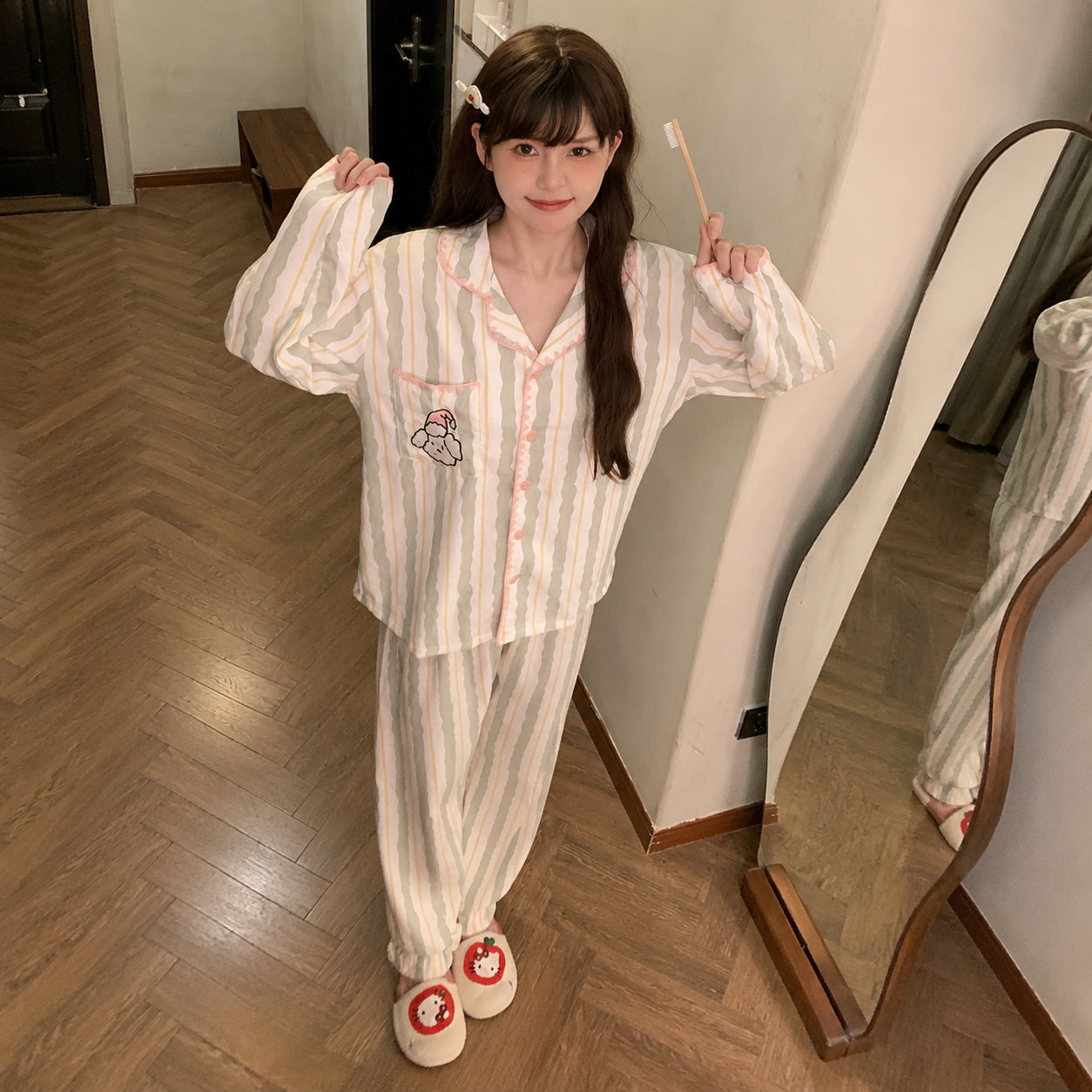 Cotton Dog Print Pajamas