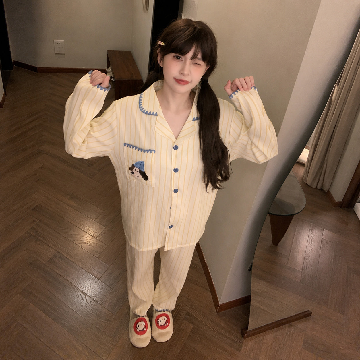 Cotton Dog Print Pajamas