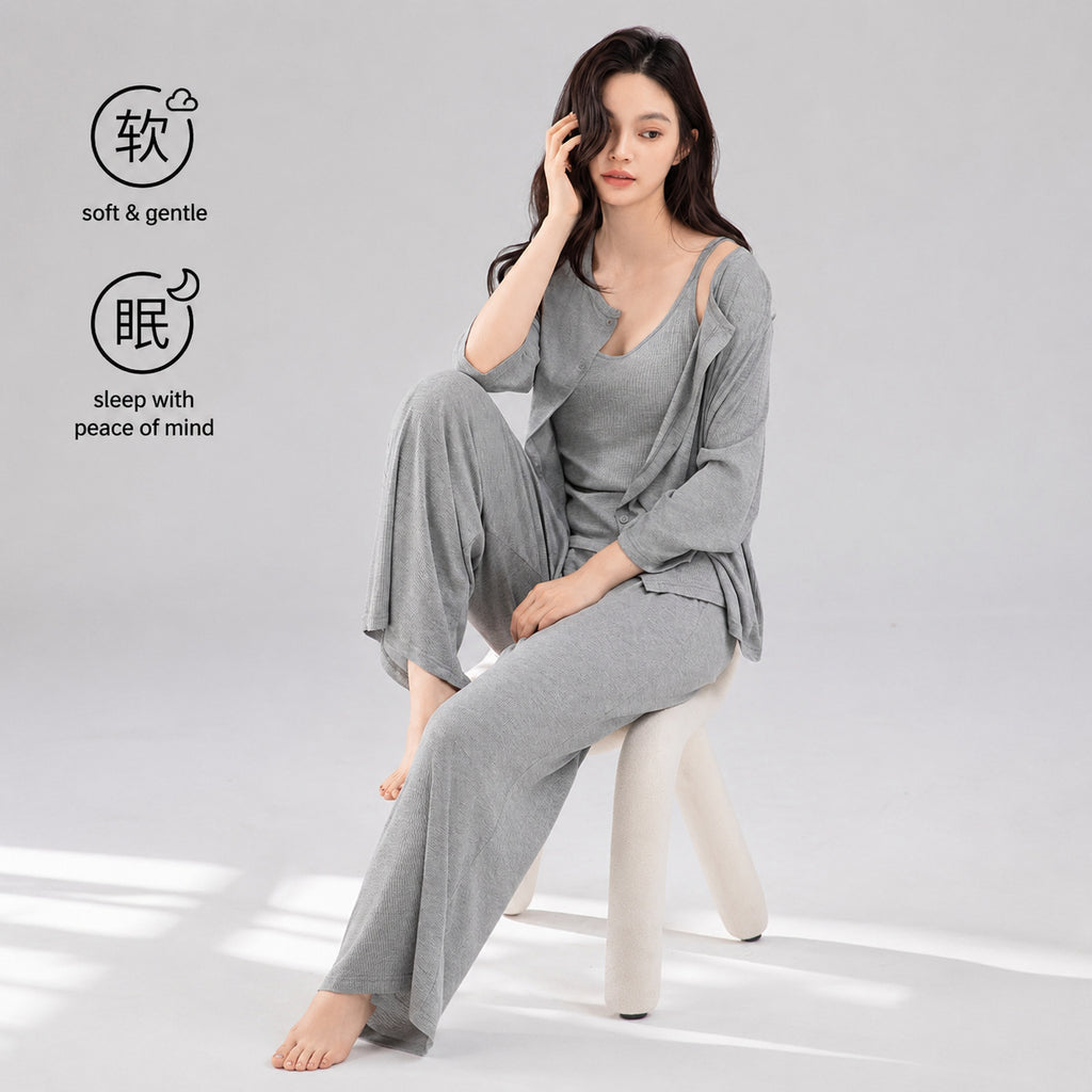 Cotton Silk Camisole Sleep Set