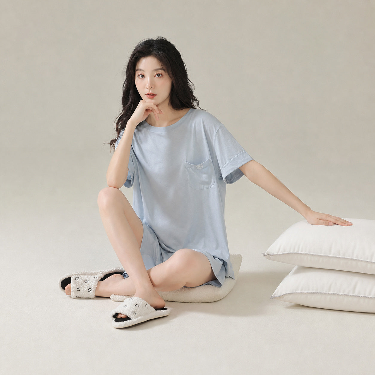 Ice Silk Cooling Pajama Set