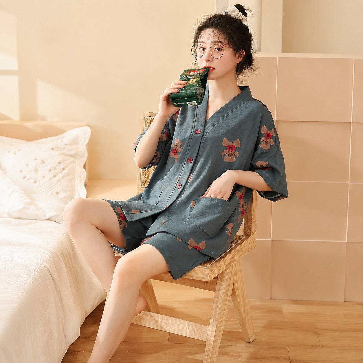 Cotton Lounge Set With Prints