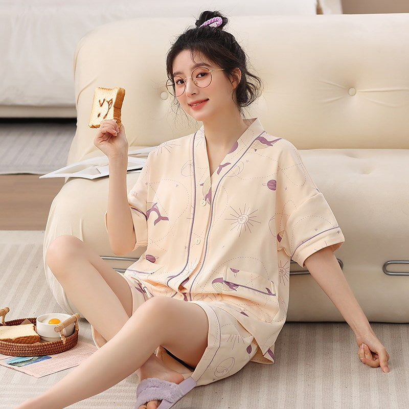 Cotton Lounge Set With Prints