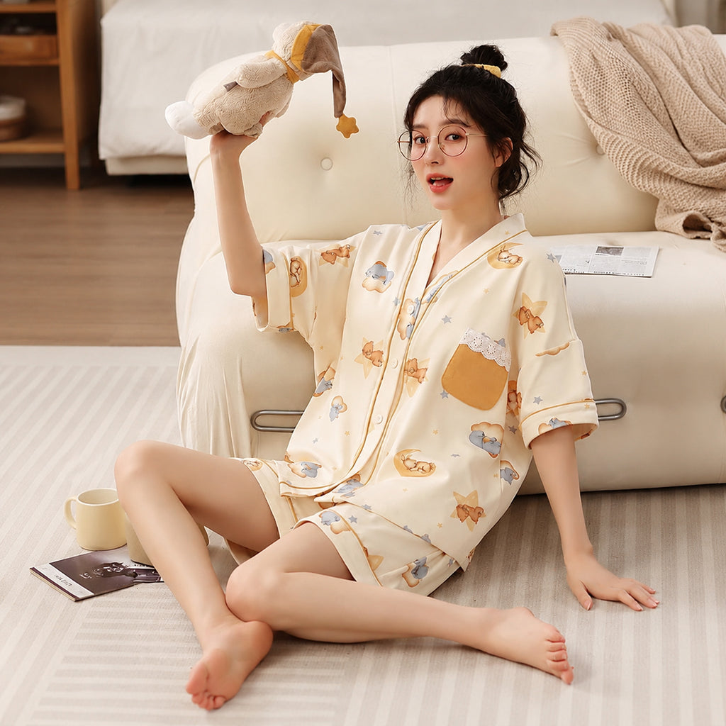 Cotton Lounge Set With Prints