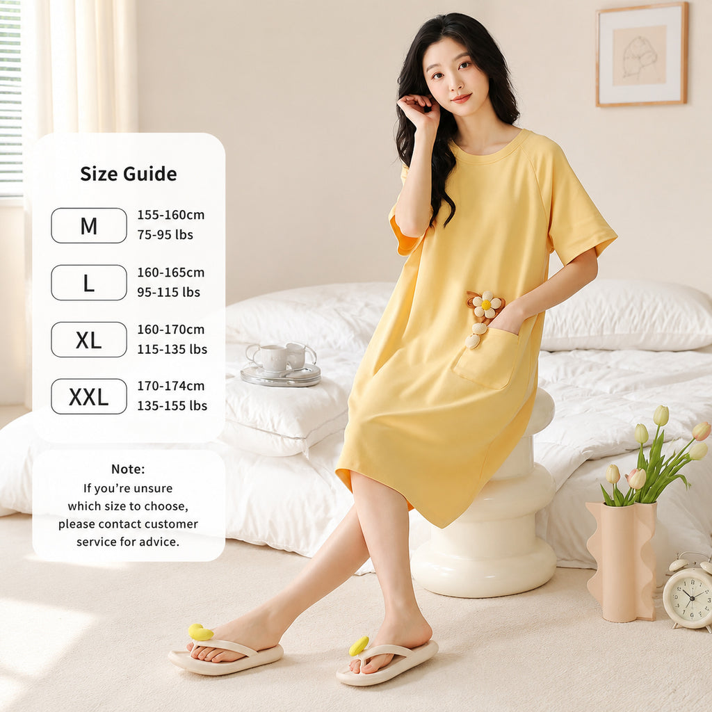 Cool‑Touch Cotton Lounge Dress