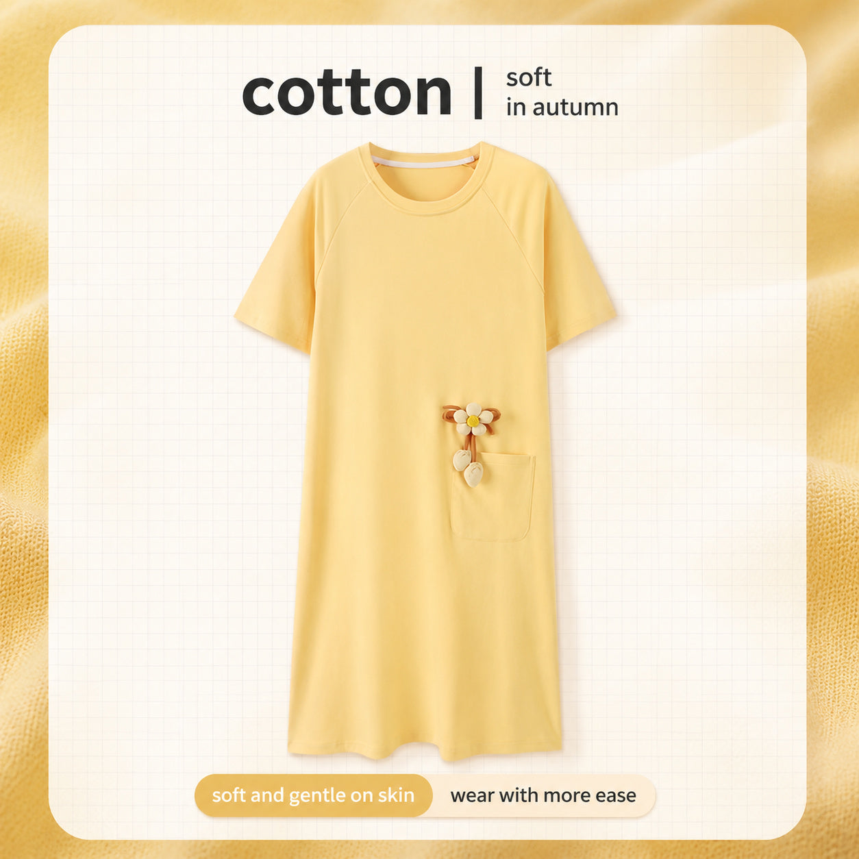 Cool‑Touch Cotton Lounge Dress
