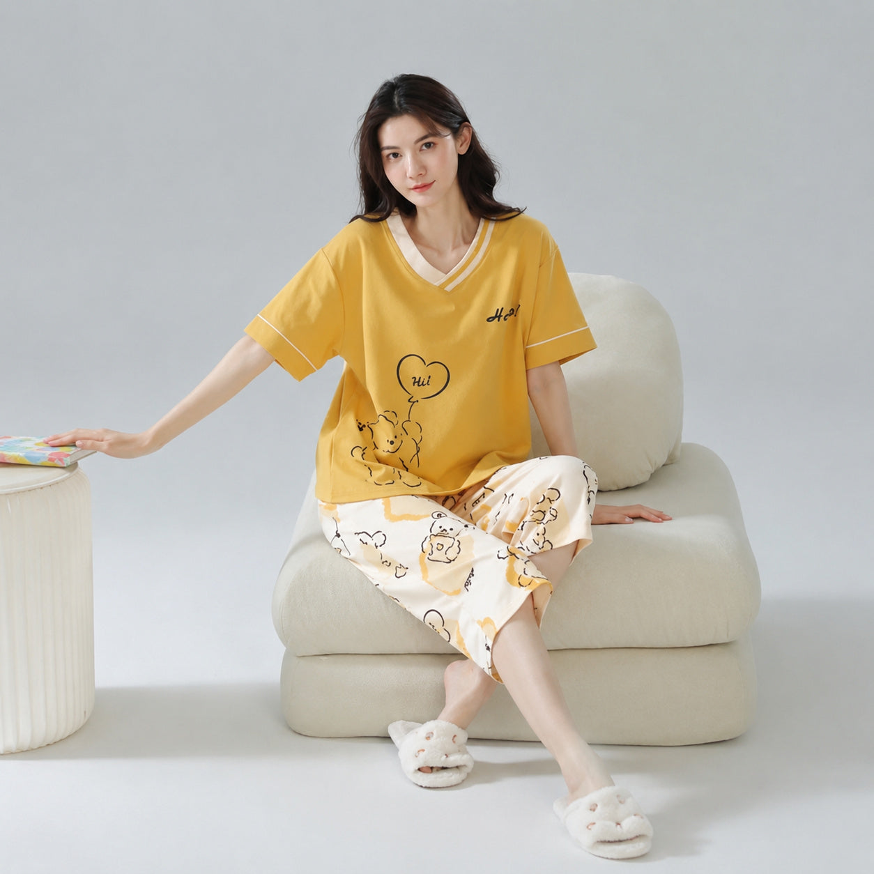 Cotton Lounge Set With Cups