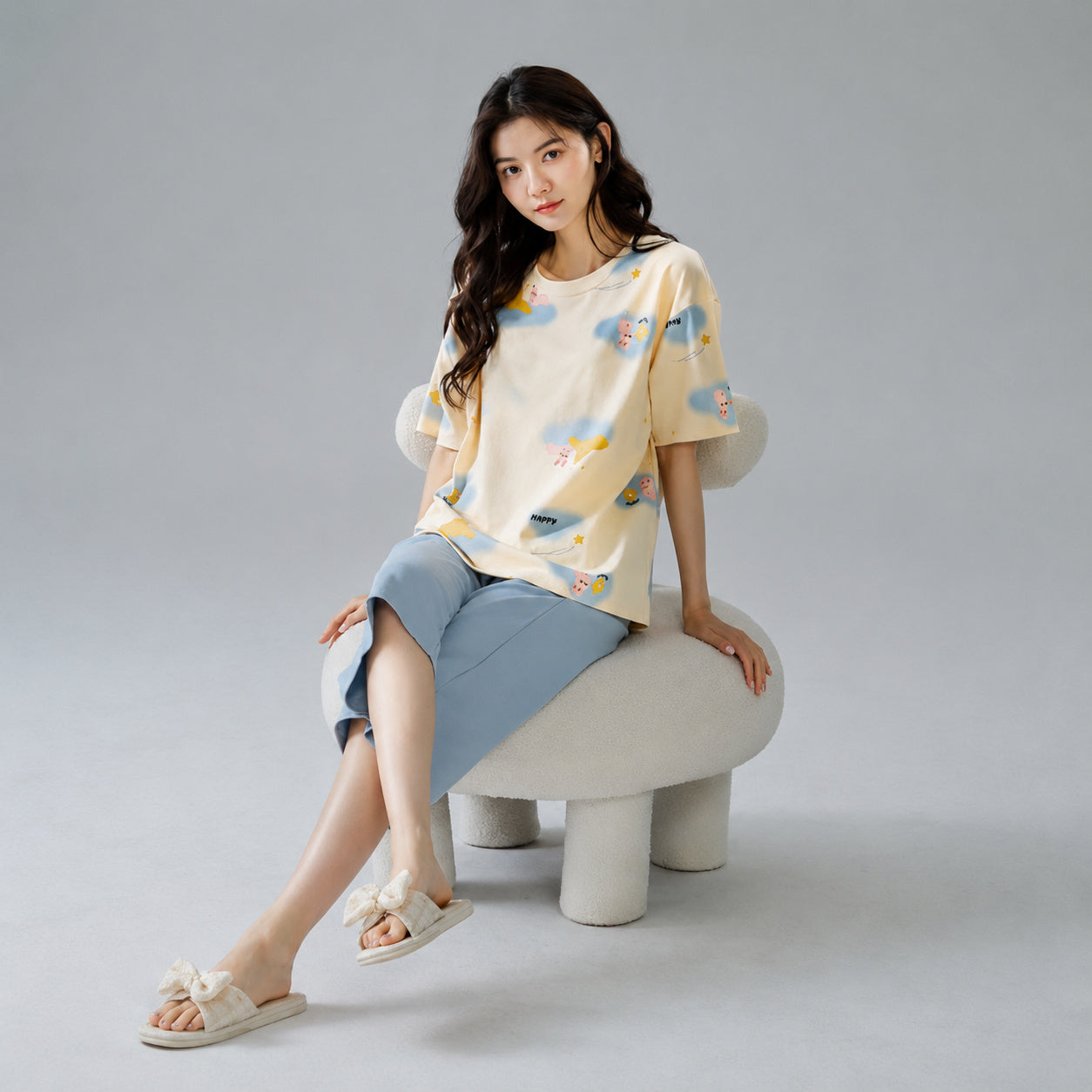 Cotton Lounge Set With Cups