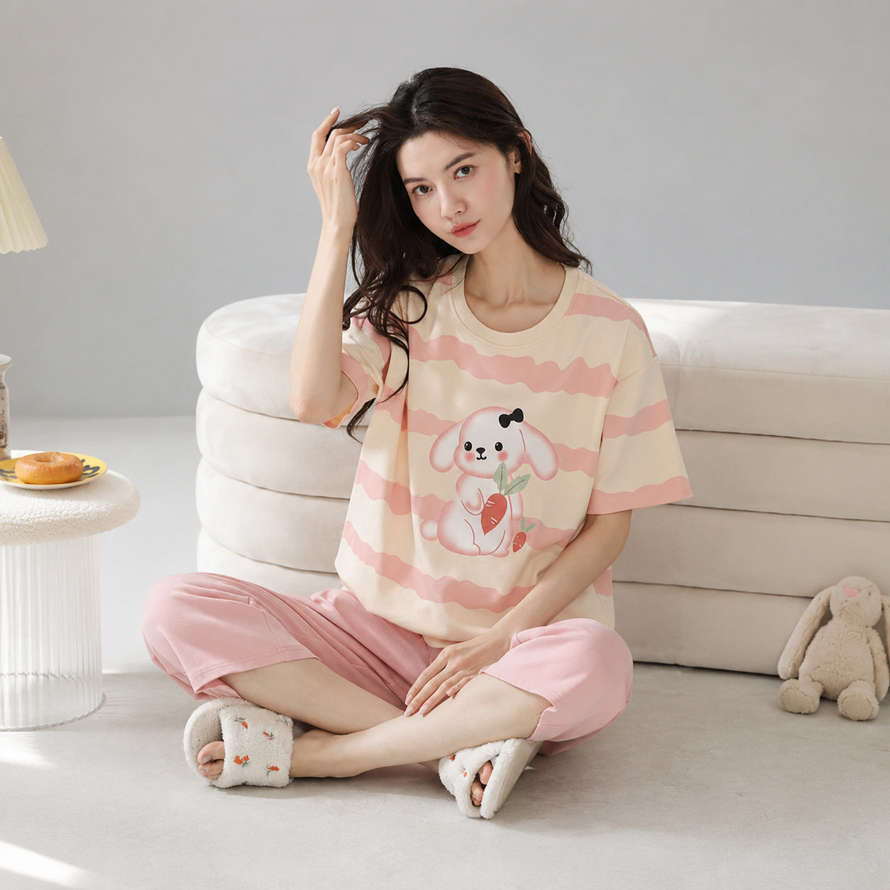 Cotton Lounge Set With Cups