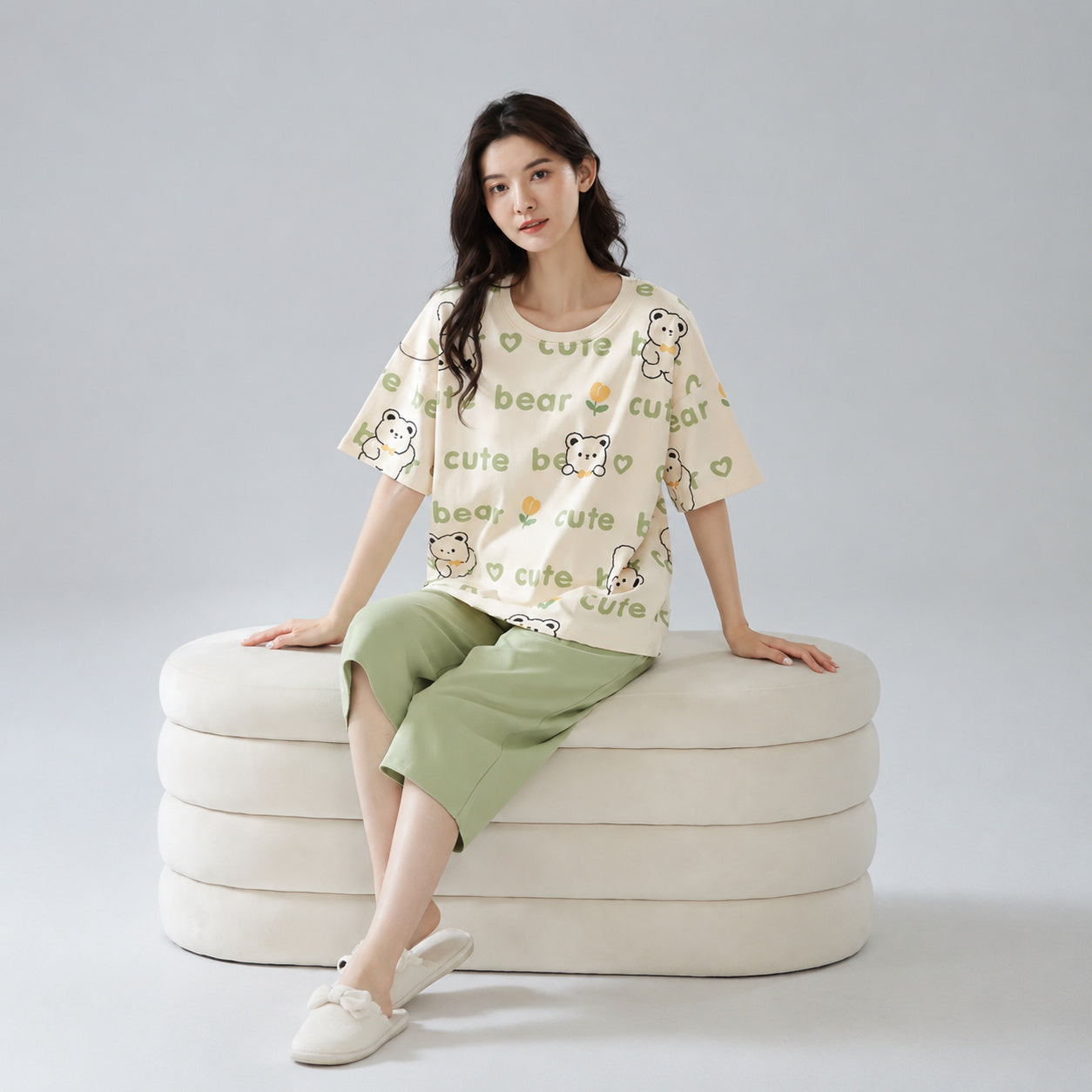 Cotton Lounge Set With Cups