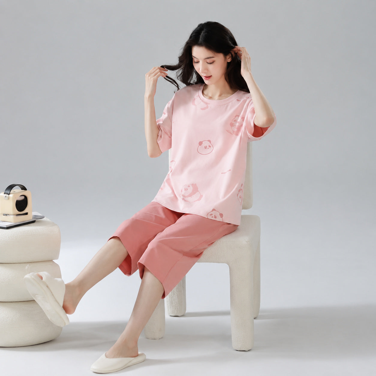 Cotton Lounge Set With Cups