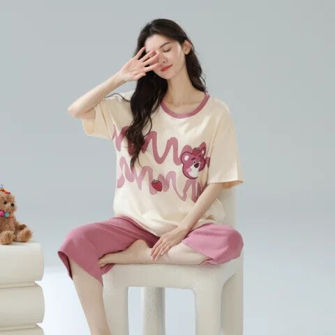 Cotton Lounge Set With Cups