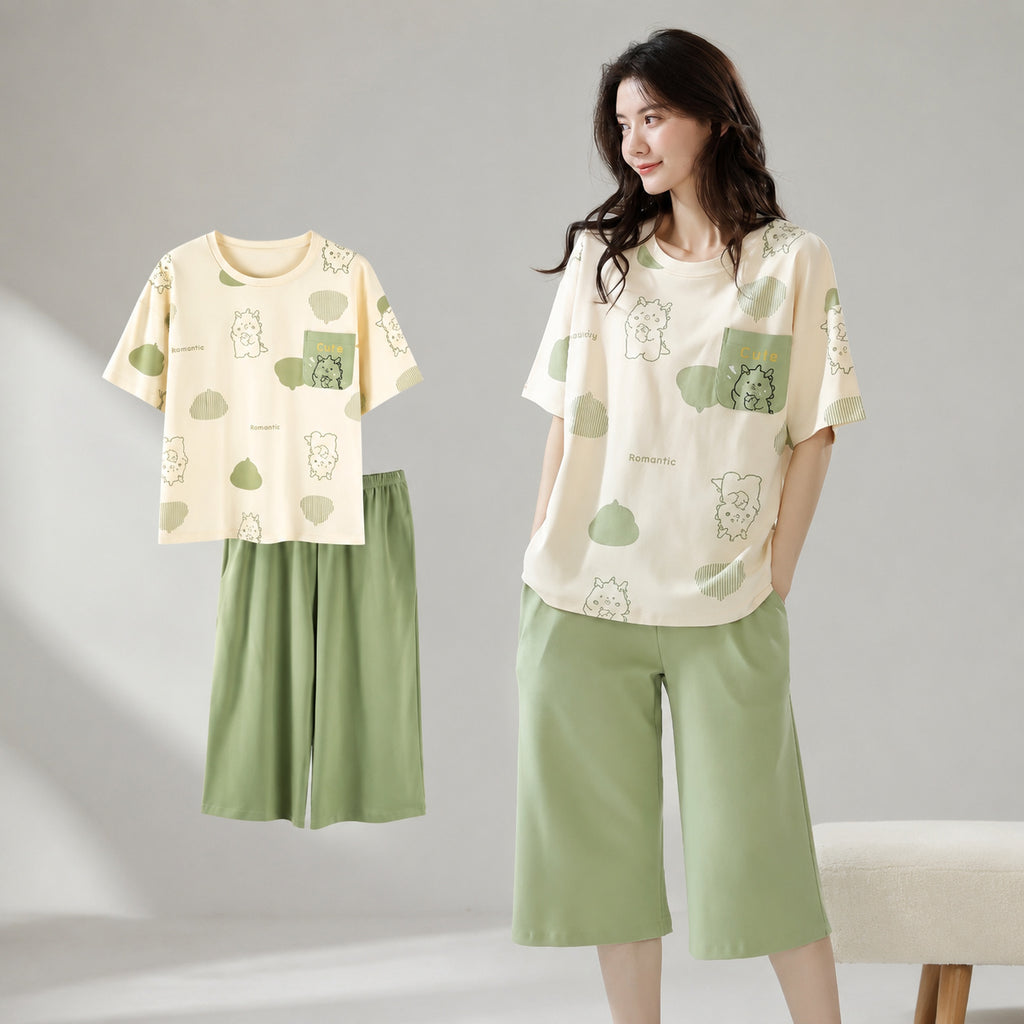 Cotton Lounge Set With Cups