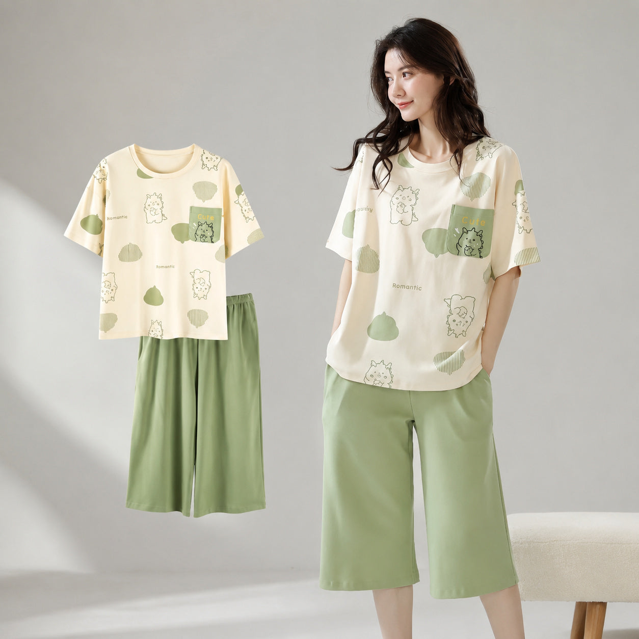 Cotton Lounge Set With Cups