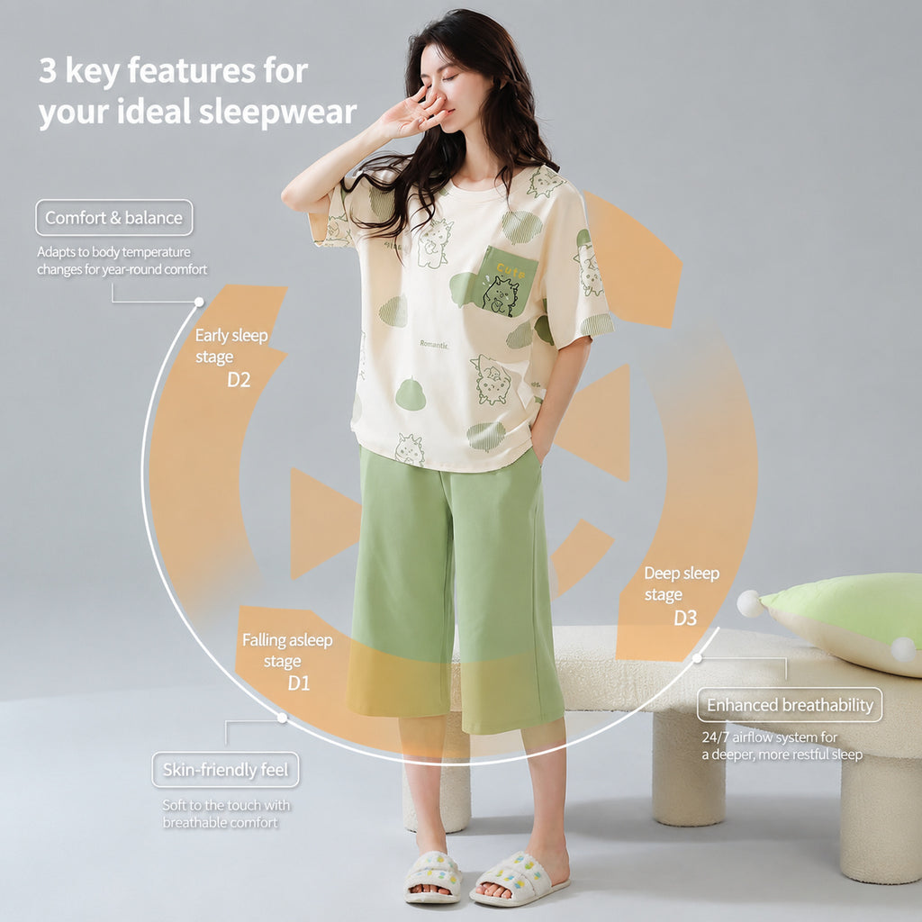 Cotton Lounge Set With Cups